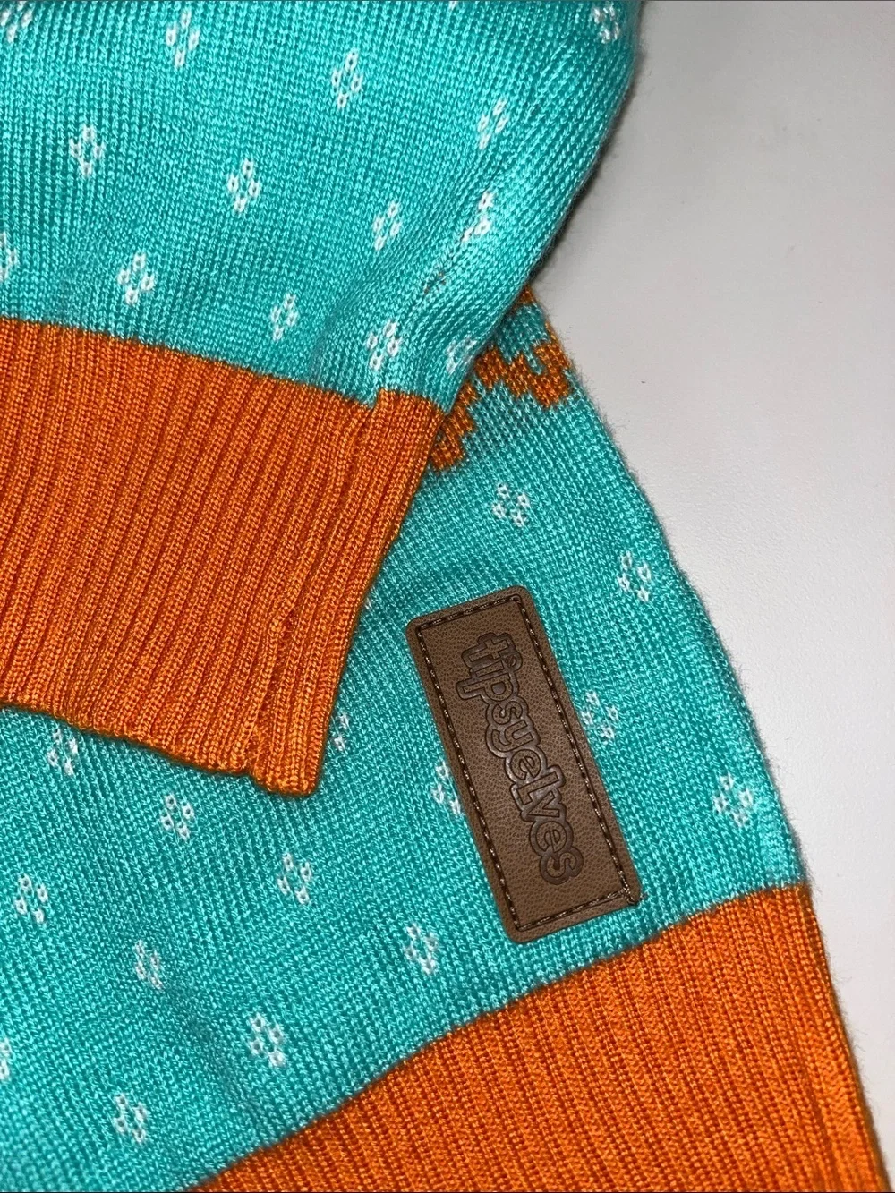 Tipsy Elves Teal and Orange 